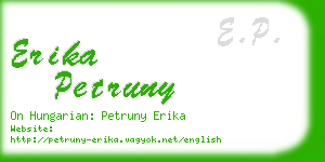 erika petruny business card